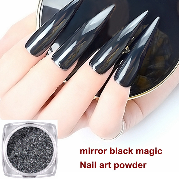 Sharpie + Mirror Powder! Chrome Watercolor Nail Art - YouTube